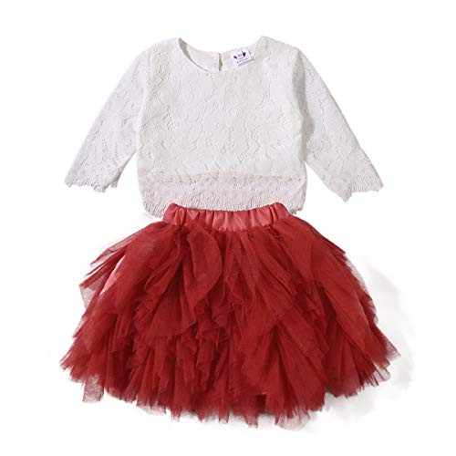 Baby Toddle Girls Tutu Dress Short Sleeves and Sleeveless Stripe Tulle Skirts A-line Dress  New red  5T Baby Toddle Girls Tutu Dress Short Sleeves and Sleeveless Stripe Tulle Skirts A-line Dress  New red  5T