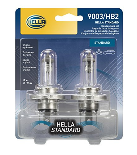 HELLA 9003TB Standard-60/55W Standard Halogen 9003 Bulbs, 12 V, 60/55W 2 Pack