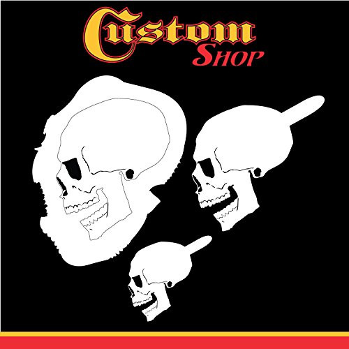 Custom Shop Airbrush Stencil Skull Design Set #6 (3 Different Scale Sizes) - 3 Laser Cut Reusable Templates - Auto, Motorcycle Graphic Art