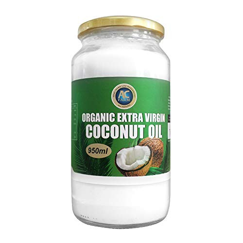 AC Farm Organic Extra Virgin Coconut Oil Unrefined Cold-Pressed Coconut Oil  32.12 Ounce  Pack of 1