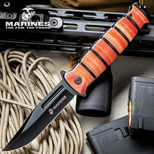 United Cutlery USMC Combat Fighter Pocket Knife  Orange and Black