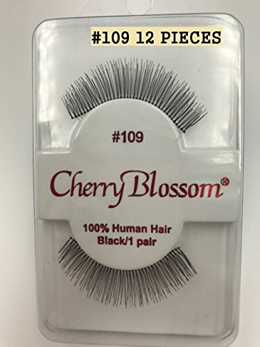 Cherry Blossom Fake Eyelashes Style 109 100% HUMAN HAIR  12 PIECES