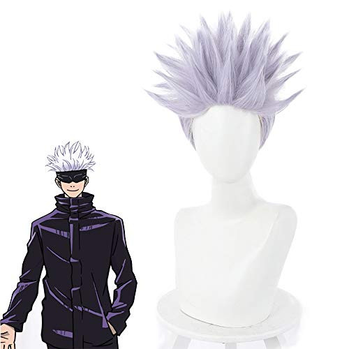 Anime Jujutsu Kaisen Cosplay Wig Heat Resistant Wig for Halloween Carnival Party Gift  Gojo Satoru