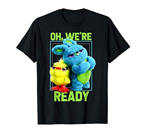 Pixar Toy Story 4 Ducky  and  Bunny Oh  We're Ready Graphic Tee T-Shirt