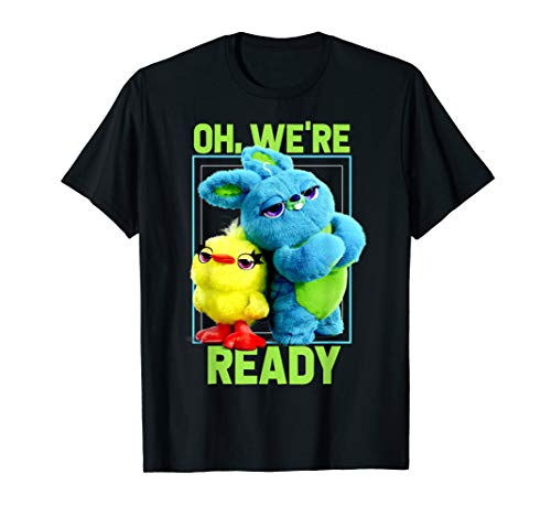 Disney Pixar Toy Story 4 Ducky  and  Bunny We're Ready Poster T-Shirt