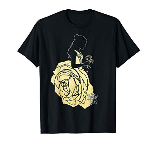 Disney Beauty  and  The Beast Belle Golden Dress Graphic T-Shirt
