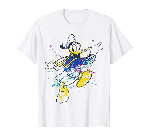 Disney Mickey And Friends Donald Duck Paint Splatter T-Shirt