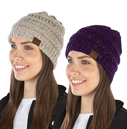 Regular 2-Pack Bundle  CONFETTI - Oatmeal  Purple