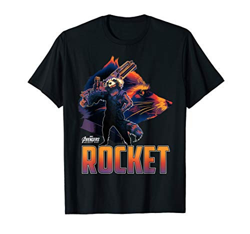 Marvel Infinity War Rocket Head Profile Graphic T-Shirt