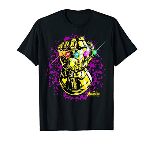 Marvel Avengers Infinity War Gauntlet Paint Graphic T-Shirt