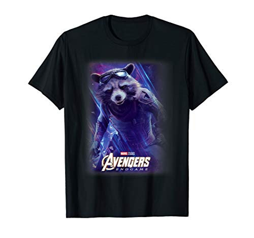 Marvel Avengers Endgame Rocket Raccoon Galactic Space Poster T-Shirt