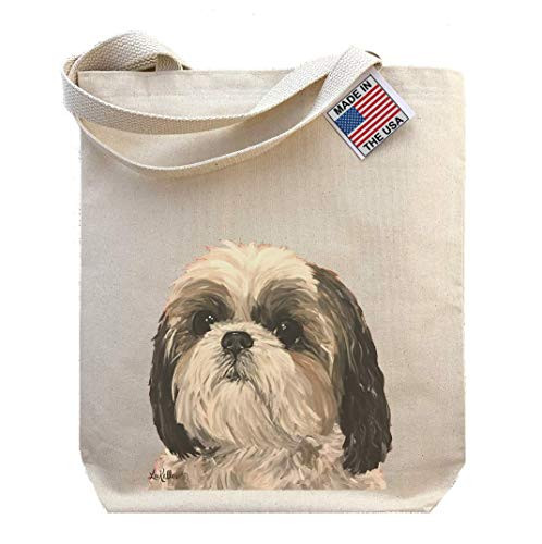ShihTzu Tote Bag  Heavy Canvas ShiTzu Tote  Shih Tzu Totes  Shitzu Tote Bag