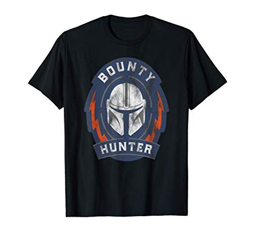 Star Wars The Mandalorian Bounty Hunter Helmet Badge T-Shirt