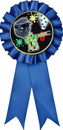 Paintball Blue Rosette Ribbon  Paintball Trophy Ribbon Award Prize  1 Pack Prime