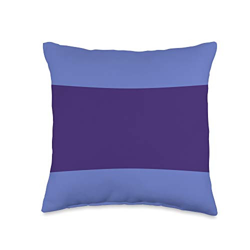 ColorblockPillows Purple  and  Blue Palette Modern Three Stripe Pattern Throw Pillow  16x16  Multicolor