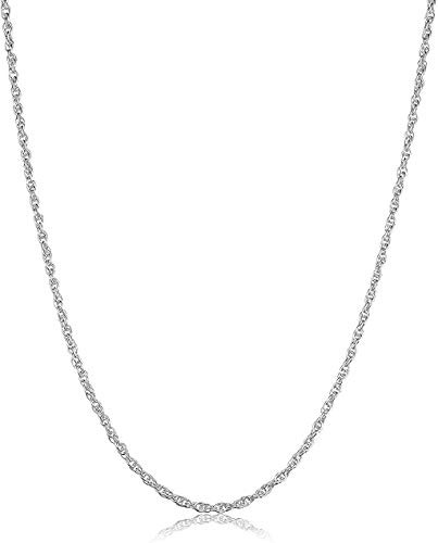 Savlano 925 Sterling Silver 1.8mm Solid Italian Rope Diamond Cut Twist Link Chain Necklace With Gift Box For Men  and  Women - Made in Italy  22  1.8mm