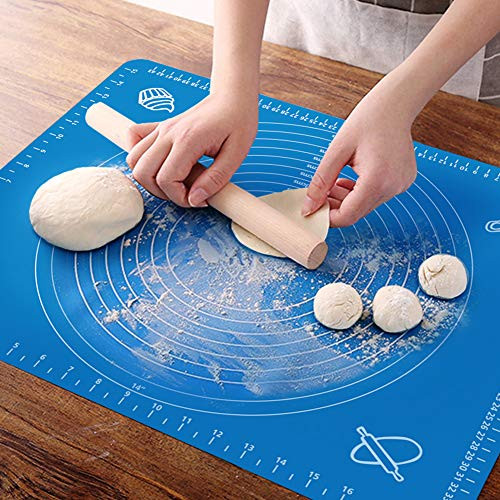 Silicone Baking Mat with Measurements, Pastry Rolling Mat, kneading Mat Professional Non-Stick Liner for Making Cookies, Macarons, Bread and Pastry Silicone Baking Mat with Measurements, Pastry Rolling Mat, kneading Mat Professional Non-Stick Liner for Making Cookies, Macarons, Bread and Pastry