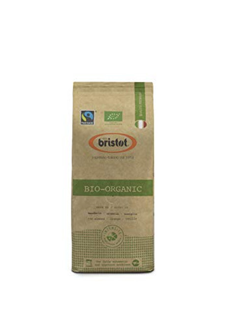 Bristot Organic Coffee Beans  Premium Selection  Italian Espresso Beans Whole  Fair Trade  Medium Roast  1.1 lb 500g