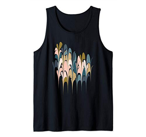 Artsy Modern Abstract Marbled Paint Swirls Art Tank Top