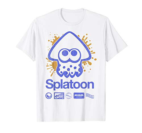 Splatoon Squid Paint Splat Kanji Team Logos T-Shirt