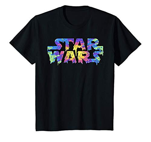 Kids Star Wars Logo Colorful Paint Drip Graphic T-Shirt B1 T-Shirt