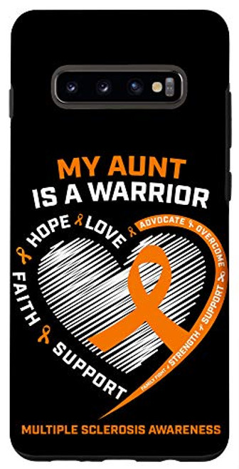 Galaxy S10Plus Orange Ribbon MS Warrior Aunt Multiple Sclerosis Awareness Case Galaxy S10Plus Orange Ribbon MS Warrior Aunt Multiple Sclerosis Awareness Case