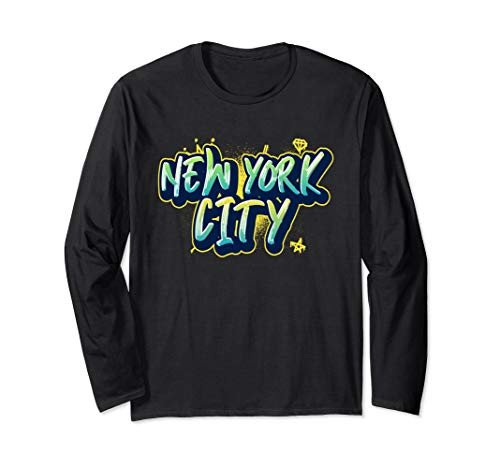 New York City  Graffiti Spray Paint Long Sleeve T-Shirt
