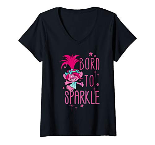 Womens DreamWorks Trolls Poppy Sparkle V-Neck T-Shirt