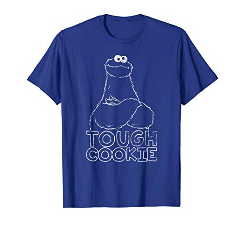 Sesame Street Cookie Monster Tough Cookie Blue T Shirt T-Shirt
