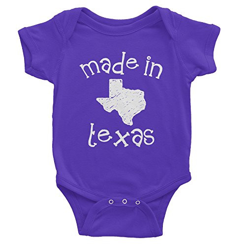 Made in Texas - Texas Baby Onesie One Piece Baby Gift Shirt - 001-T Purple-6M