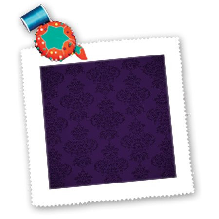 3dRose qs_65790_7 Elegant Purple Damask Pattern-Quilt Square  18 by 18-Inch