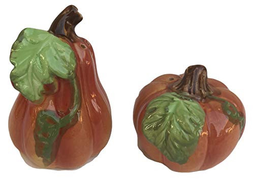 Fall Harvest Salt & Pepper Shaker Sets AND Toothpick Holders Thanksgiving Turkey, Pumpkin (Pumpkin Salt & Pepper Shaker)