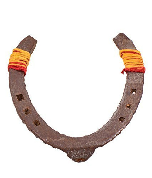 Divine Feng Shui Cast Iron Real Black Horse Iron Shoe Kale Ghode ki Naal Energized Black Horse Shoe for Health Wealth and Luck