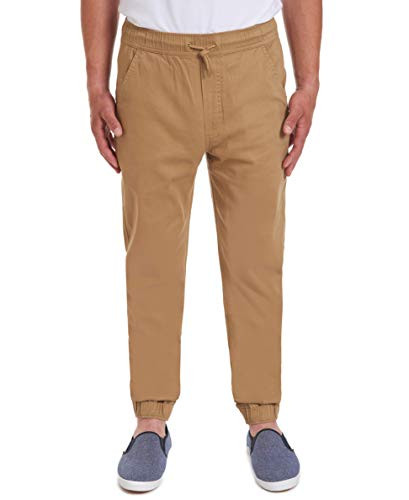 Chaps Men's Young Uniform Stretch Jogger Pant  Light Brown  Small 28x30