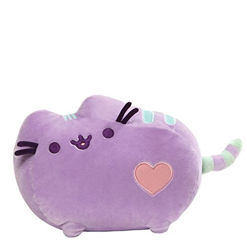 GUND Pusheen Heart Pastel Cat Plush Stuffed Animal  Purple  12"