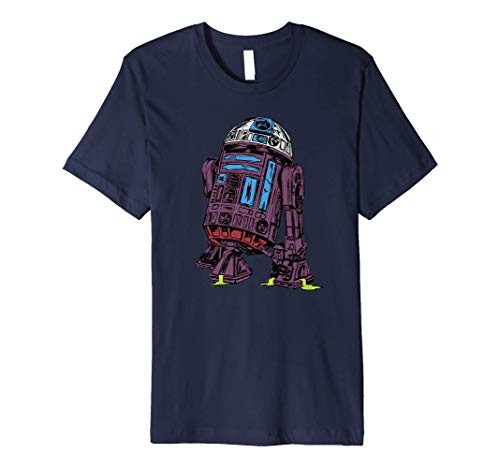 Star Wars R2-D2 Pop Art Dripping Paint Grime Premium T-Shirt