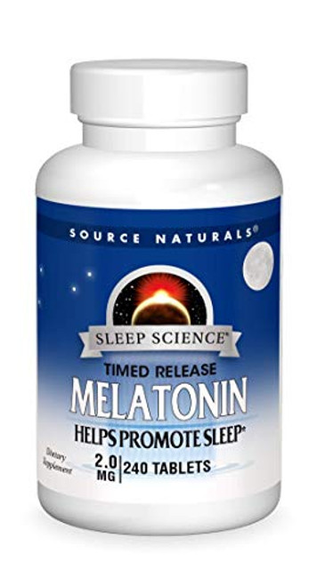 Source Naturals Sleep Science Melatonin 2 mg Helps Promote Sleep - 240 Time Release Tablets Source Naturals Sleep Science Melatonin 2 mg Helps Promote Sleep - 240 Time Release Tablets
