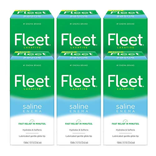 Fleet Laxative Saline Enema for Adult Constipation 4.5 fl oz 4 Bottles 6 Pack Fleet Laxative Saline Enema for Adult Constipation 4.5 fl oz 4 Bottles 6 Pack