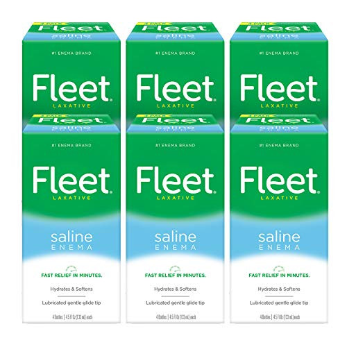 Fleet Laxative Saline Enema for Adult Constipation  4.5 fl oz  4 Bottles  6 Pack