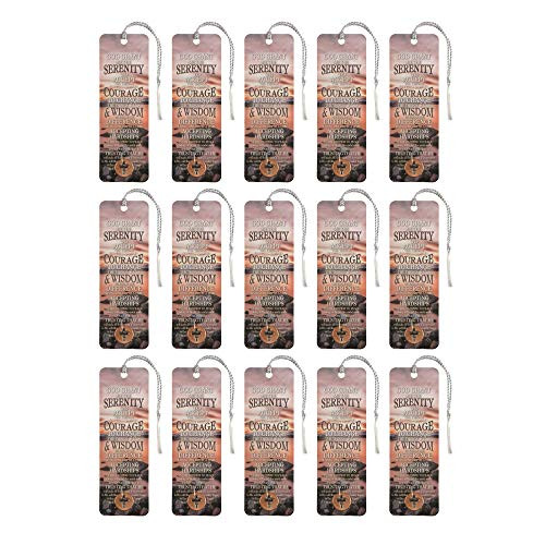 Serenity Prayer Sunset Orange 6 x 2 Cardstock Bookmark with Tassel and Coin Serenity Prayer Sunset Orange 6 x 2 Cardstock Bookmark with Tassel and Coin