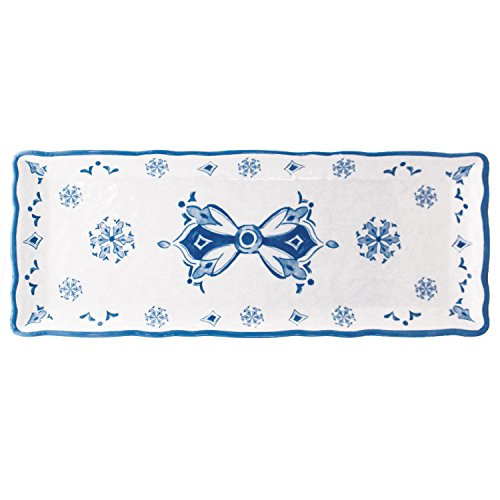 Le Cadeaux 298MRCB Moroccan Melamine Baguette Tray  15"x6"  Blue Le Cadeaux 298MRCB Moroccan Melamine Baguette Tray  15"x6"  Blue