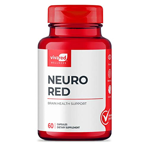 VivaRed Neuro Red Brain Supplement with Ginkgo Biloba  Brain Booster and Focus Supplement Pills  Memory and Focus Supplements for Adults