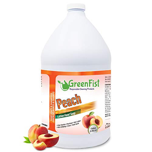 GreenFist Hand Soap Refill Peach Scent   Liquid Refills Jug   Lotionized  and  Made in USA  128 Ounce  1 Gallon