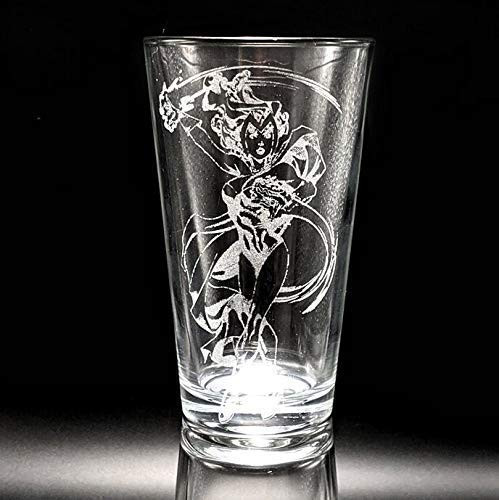 SCARLET WITCH Engraved Pint Glass  Inspired by Marvel Comics  The Avengers   and  Wanda Vision