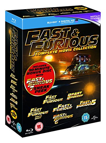 Fast  and  Furious 1-6  includes sneak peek of Fast  and  Furious 7   Blu-ray   2015