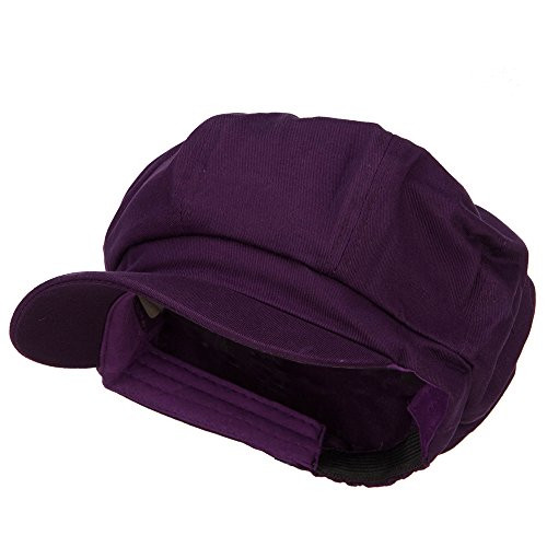 Cotton Elastic Newsboy Cap-Purple OSFM