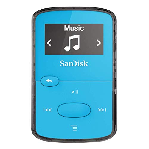 SanDisk 8GB Clip Jam MP3 Player Blue SDMX26-008G-G46B  Renewed