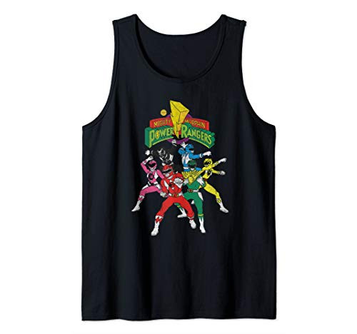 Mighty Morphin Power Rangers Pose All Characters Tank Top