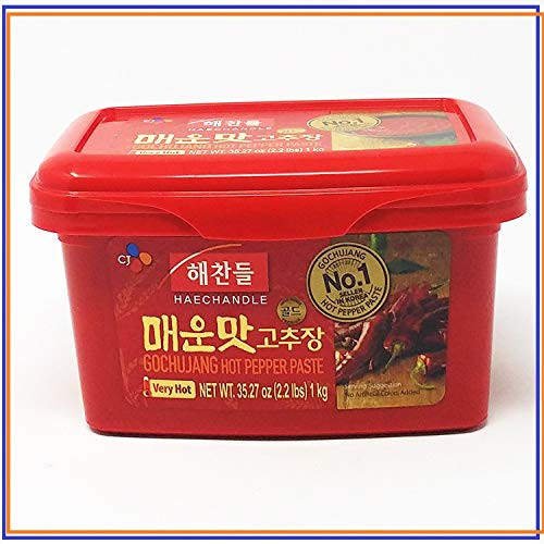 GP Haechandle Gochujang Very Hot Pepper Paste 1kg Korean Spicy Red Chile Paste 2.2 lbs. by GP GP Haechandle Gochujang Very Hot Pepper Paste 1kg Korean Spicy Red Chile Paste 2.2 lbs. by GP