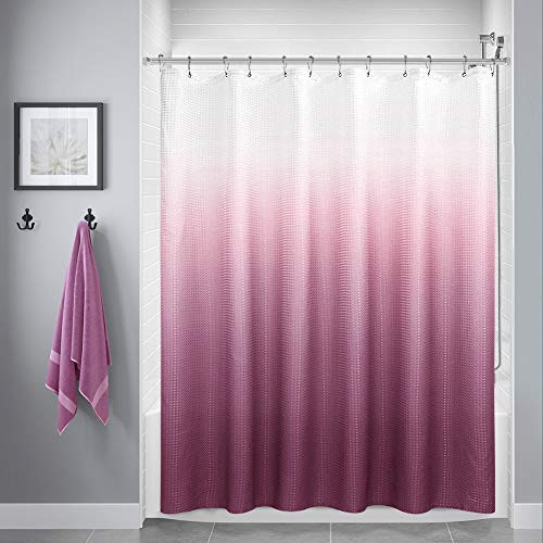 Textured Fabric Bath Shower Curtain Polyester Ombre Shower Curtains for Bathroom Waterproof Shower Curtain Liner with 12 Hooks Machine Washable ?72 x 72 inch Purple? Textured Fabric Bath Shower Curtain Polyester Ombre Shower Curtains for Bathroom Waterproof Shower Curtain Liner with 12 Hooks Machine Washable ?72 x 72 inch Purple?